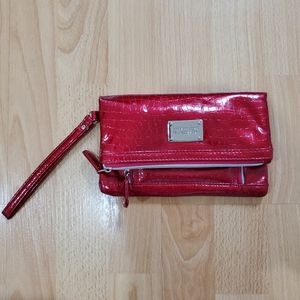 Kenneth Cole reaction cherry red shimmer clutch